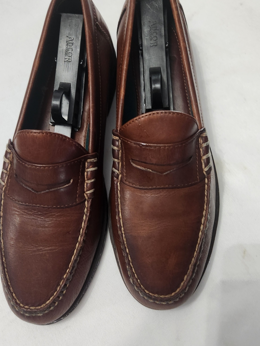 DresSports By Rockport, Classic Men's Penny Loafers - Brown Leather 8M